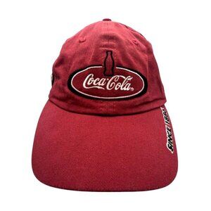 Vtg Coca-Cola Red Baseball Cap W \Embroidered Logo & "Since 1886" w vtg Pin
